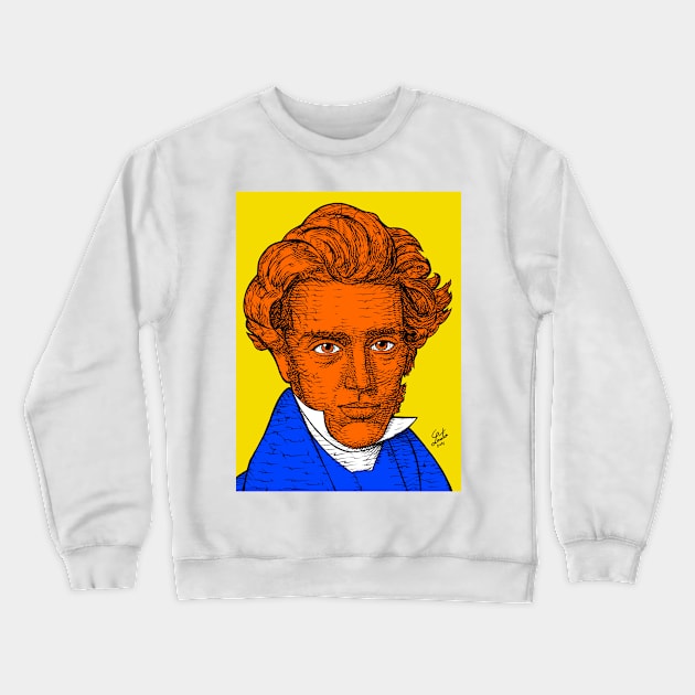 SOREN KIERKEGAARD portrait .2 Crewneck Sweatshirt by lautir